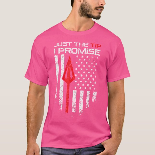 Nur der Tipp I Versprechen Funny Archery Broadhead T-Shirt (Vorderseite)