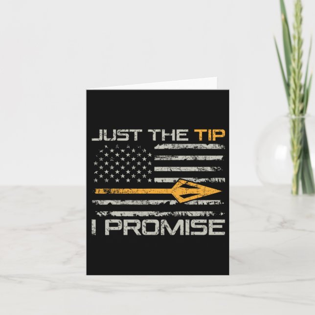 Nur der Tipp I Versprechen - Funny Bow Hunter Boge Karte (Vorderseite)