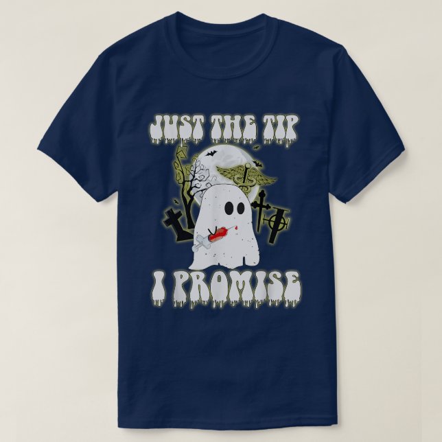Nur der Tipp I Versprechen Funny Ghost Halloween T-Shirt (Design vorne)