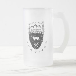 Nur die bärtigen Überlebnisse Mattglas Bierglas