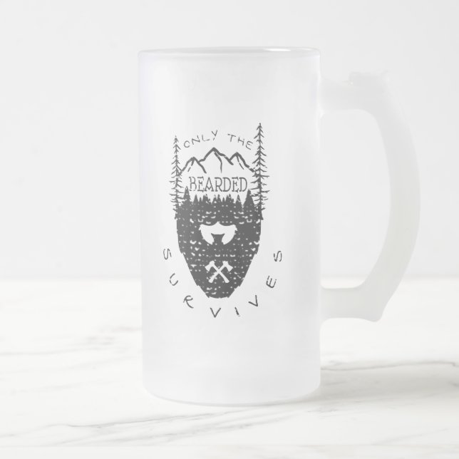 Nur die bärtigen Überlebnisse Mattglas Bierglas (Rechts)