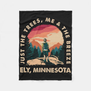 Nur die Bäume, ich und die Brise Ely Wandern Minne Fleecedecke