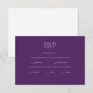 Nur die beiden von uns Lavender Modern Wedding RSV RSVP Karte