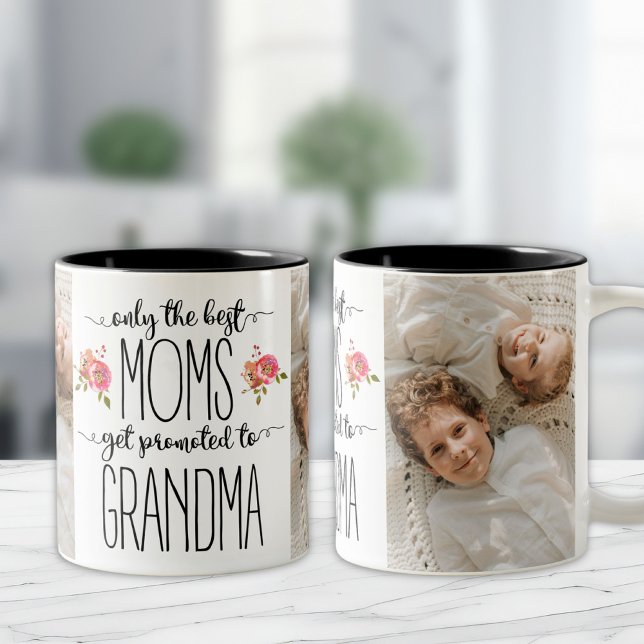 Nur die besten Mamas erhalten zur Großmutter Zweifarbige Tasse (Von Creator hochgeladen)