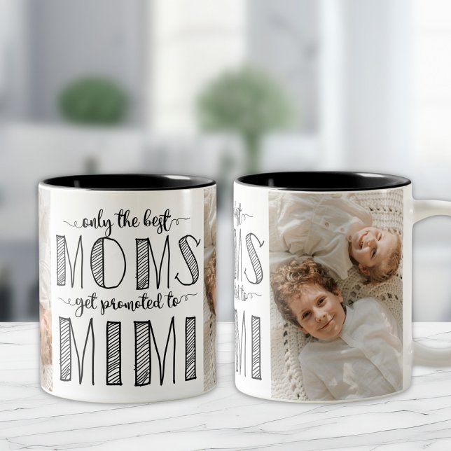 Nur die besten Mamas werden für Mimi angeboten Zweifarbige Tasse (Von Creator hochgeladen)