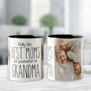 Nur die besten Mamas werden für Oma beworben Zweifarbige Tasse