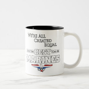 Nur die besten Marines Zweifarbige Tasse