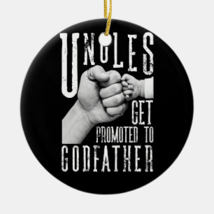 Nur die besten Onkels werden zum Pate gestellt Keramik Ornament