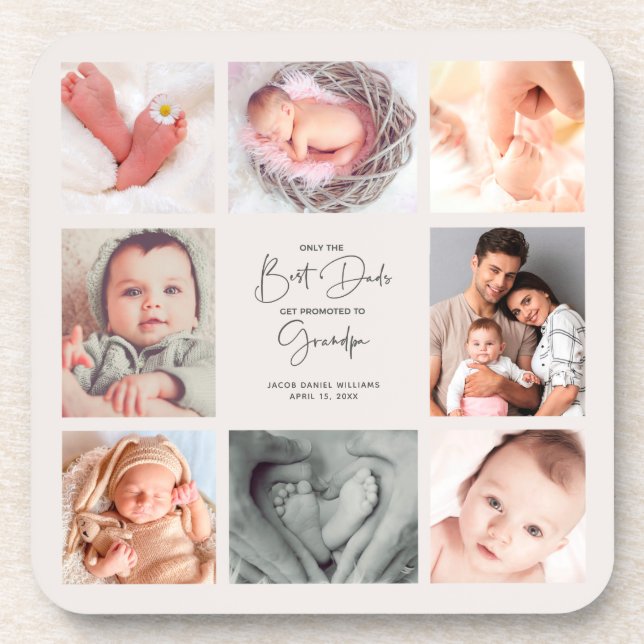 Nur die besten Vater erhalten Promotionen für Opa  Getränkeuntersetzer (Vorderseite)