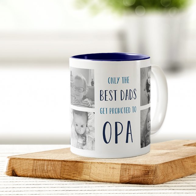 Nur die besten Vater erhalten Werbung für das Opa  Zweifarbige Tasse (Von Creator hochgeladen)