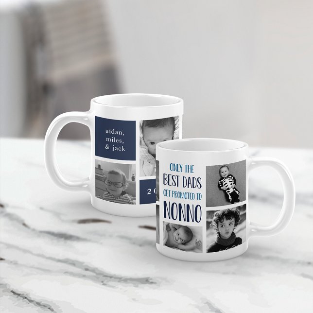 Nur die besten Vater werden für Nonno-Foto beworbe Kaffeetasse (Von Creator hochgeladen)
