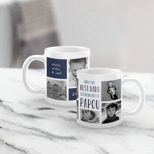 Nur die besten Vater werden zum Papou-Foto beworbe Kaffeetasse