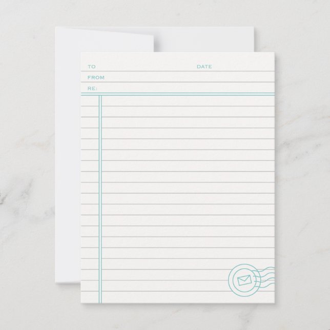 Nur die Fakten - Türkis Mitteilungskarte (Vorderseite)