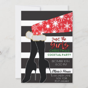Nur die Girls Weihnachtscocktail-Party Einladung