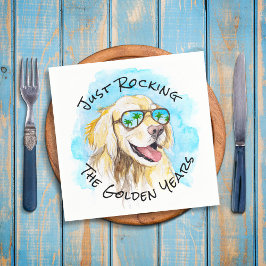 Nur die goldene Jahre in der sonnigen Pun-Rente zu Serviette