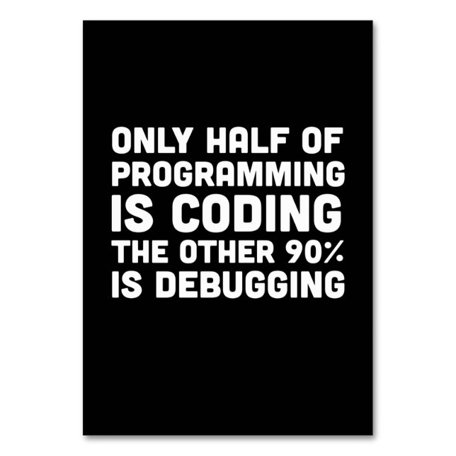 Nur die Hälfte der Programmierung ist Programmiere Tischnummer (Vorderseite)
