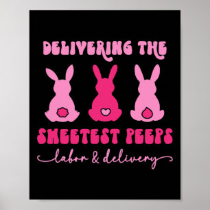 Nur die Lieferung der süßesten Bunnies-Arbeitskräf Poster