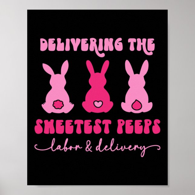 Nur die Lieferung der süßesten Bunnies-Arbeitskräf Poster (Vorne)