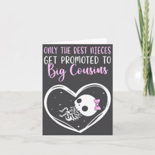 Nur die Nichten werden zu großen Cousinen Baby C b Karte