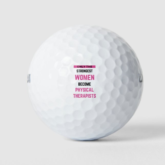 Nur die stärksten Frauen werden körperlich 2 Golfball (Vorderseite)