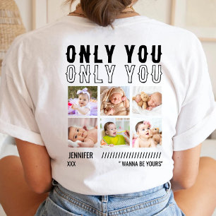 Nur Du Benutzerfoto-Collage Geburtstag Ehemann T-Shirt