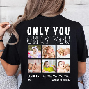 Nur Du Benutzerfoto-Collage Geburtstag Ehemann T-Shirt