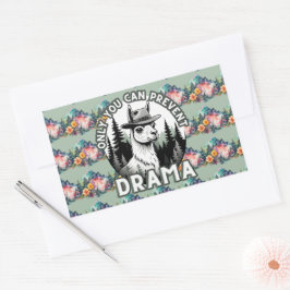 Nur du kannst den Drama-Lama-Wald verhindern Rechteckiger Aufkleber