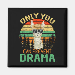 Nur du kannst Drama Lama Camping verhindern  Magnet