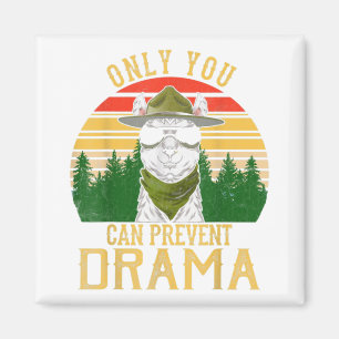 Nur du kannst Drama Lama Camping Vintage F verhind Magnet