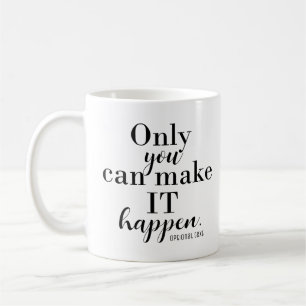 NUR DU KANNST ES SCHAFFEN Personalisiert und indiv Kaffeetasse