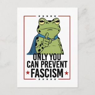 Nur du kannst Faschismus verhindern Demokratischer Postkarte