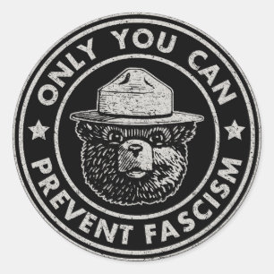 Nur du kannst Faschismus verhindern Vintage Resist Runder Aufkleber