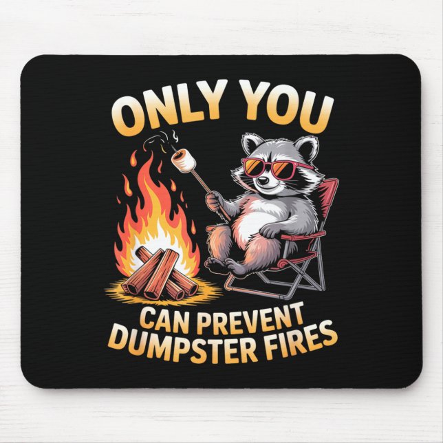 Nur du kannst Müllcontainerbrände verhindern lusti Mousepad (Vorne)