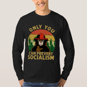Nur du kannst sozialistischen Bären-Camping im Vin T-Shirt