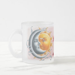 Nur du und ich sagte die Sonne zum Mond an einem Mattglastasse