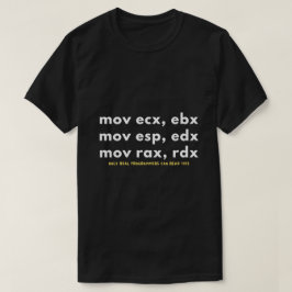 Nur echte Programmierer können diesen Assemblycode T-Shirt