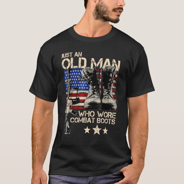 Nur ein alter Mann, der Kampfstiefel für die Ameri T-Shirt (Vorderseite)