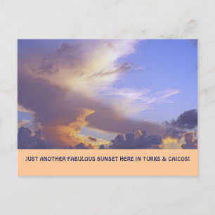 "NUR EIN ANDERER FABULOUS SUNSET" (TURKS&CAICOS PO POSTKARTE