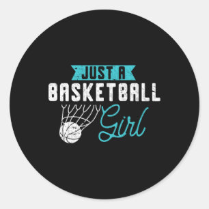 Nur ein Basketball Girl Basketball Basketball Spie Runder Aufkleber