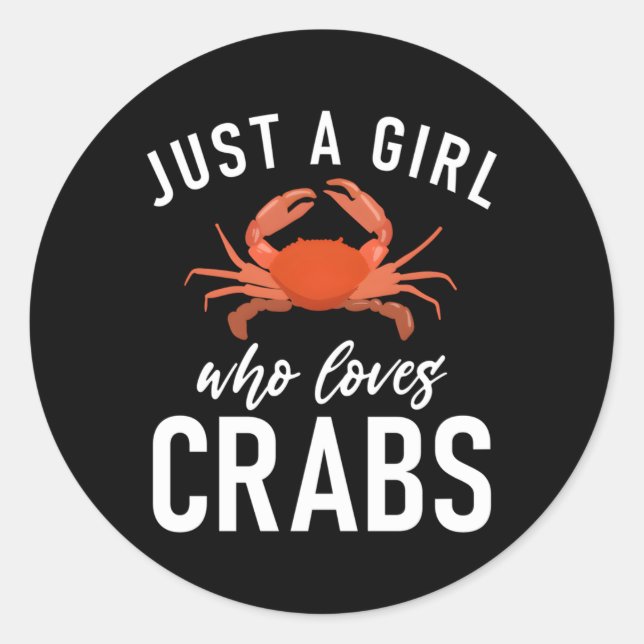 Nur ein Besitzer von "Who Liebe Crabs" Runder Aufkleber (Vorderseite)