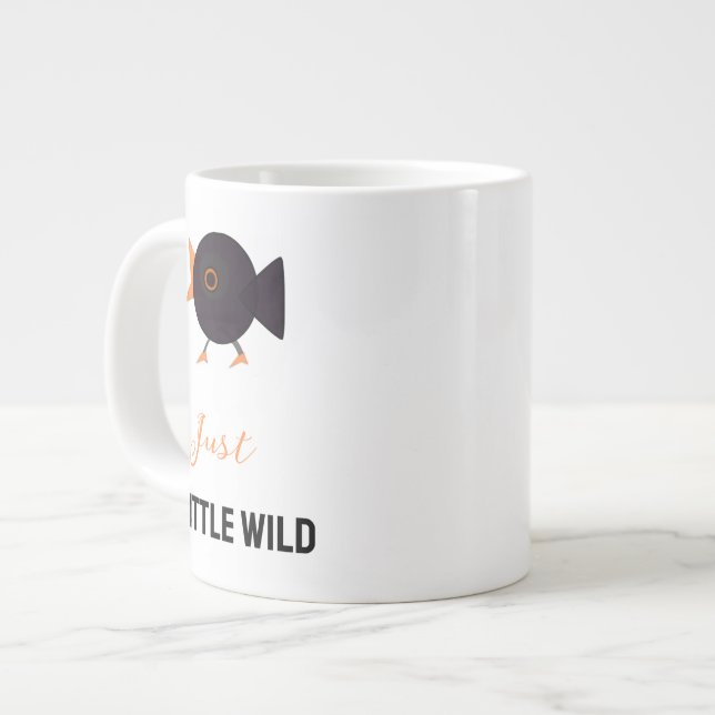 Nur ein bisschen wilder Vogelbecher Jumbo-Tasse (Vorderseite Links)