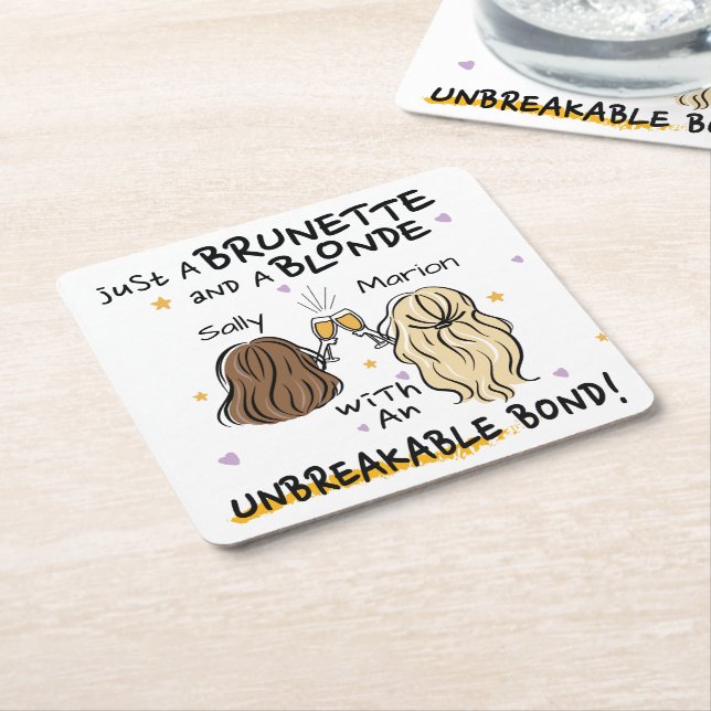 Nur ein brünetter und blonder Individuelle Name Un Rechteckiger Pappuntersetzer (angewinkelt)