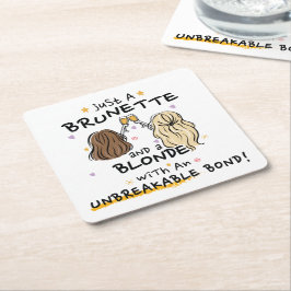 Nur ein brünetter und blonder Untersetzer