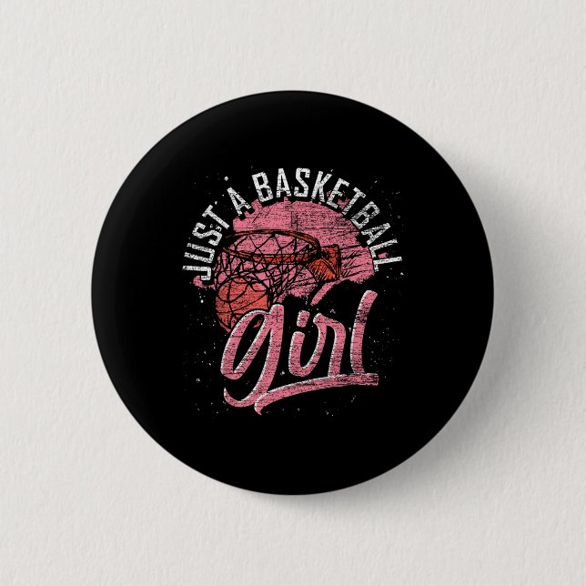 Nur ein Bysketbyll Girl Bysketbyll Player Sport By Button (Vorderseite)