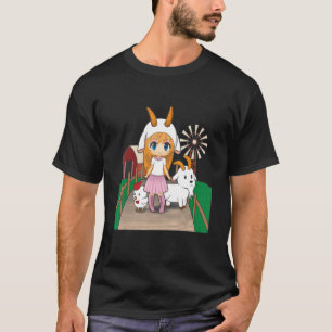 Nur ein Chibi-Mädchen, das Ziegen und Hühner Liebe T-Shirt
