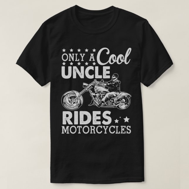 Nur ein Cooler Onkel fährt Motorräder glücklich Va T-Shirt (Design vorne)