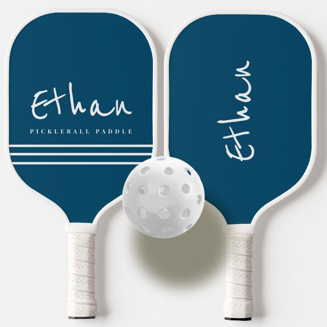Nur ein einfaches Blue Pickleball Paddel mit Namen Pickleball Schläger (Von Creator hochgeladen)