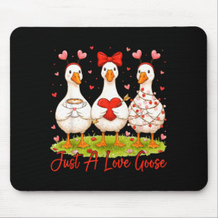 Nur ein entzückender Gänse-Kaffee Lustiger Valenti Mousepad