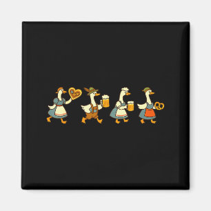 Nur ein Fest Gans Deutsches Bier Prost Trinken Magnet