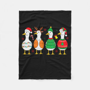 Nur ein fröhlicher Gänse-Weihnachten Lustiger Weih Fleecedecke